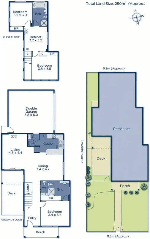 Floorplan of Homely townhouse listing, 1/80 Brunswick Road, Mitcham VIC 3132