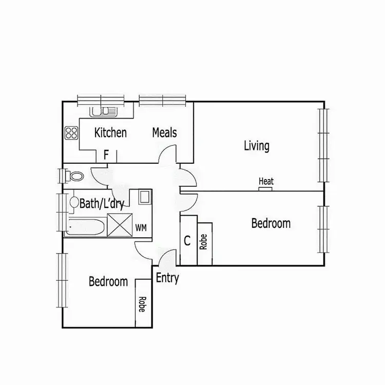 Floorplan of Homely apartment listing, 4/132 Booran Road, Glen Huntly VIC 3163