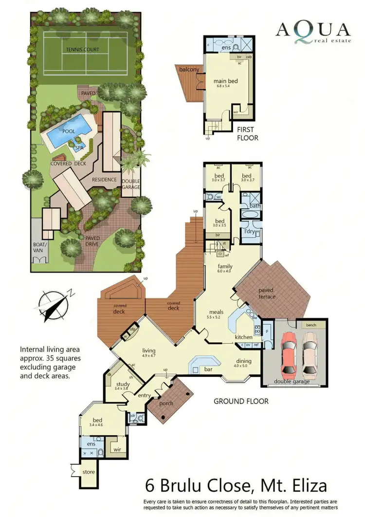 Floorplan of Homely house listing, 6 Brulu Close, Mount Eliza VIC 3930