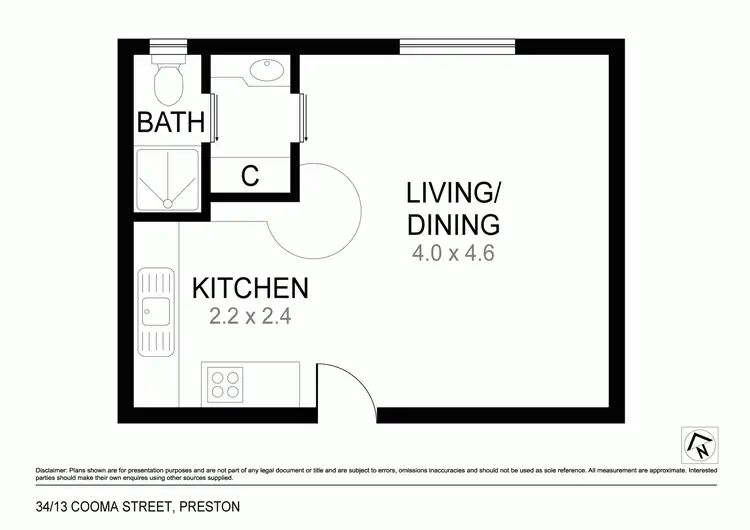 Floorplan of Homely apartment listing, 34/11-13 Cooma Street, Preston VIC 3072