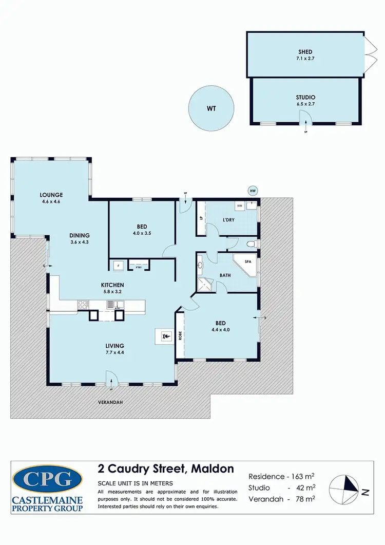 Floorplan of Homely house listing, 2 Caudry Street, Maldon VIC 3463
