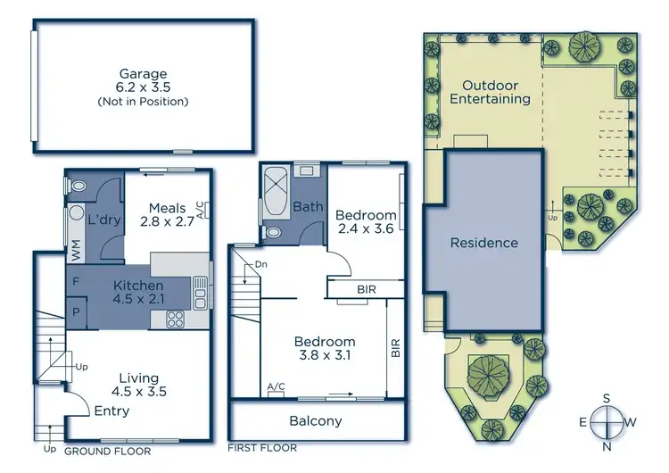 Floorplan of Homely townhouse listing, 1/762 Station Street, Box Hill VIC 3128