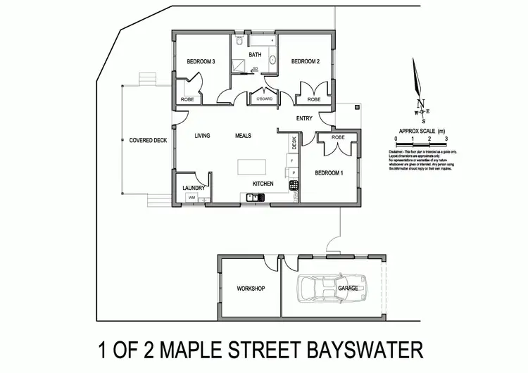 Floorplan of Homely unit listing, 1/2 Maple Street, Bayswater VIC 3153