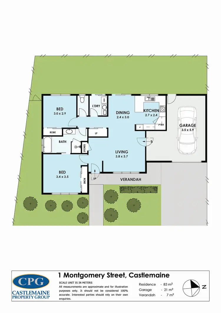 Floorplan of Homely house listing, 1 Montgomery Street, Castlemaine VIC 3450
