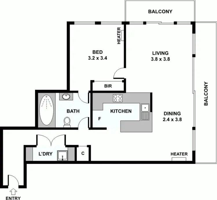 Floorplan of Homely apartment listing, 503/172 William Street, Melbourne VIC 3000