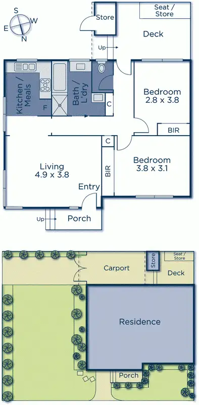Floorplan of Homely unit listing, 1/180 Surrey Road, Blackburn VIC 3130
