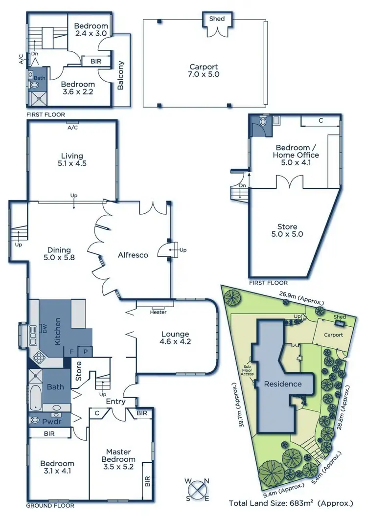 Floorplan of Homely house listing, 14 The Ridge, Blackburn VIC 3130