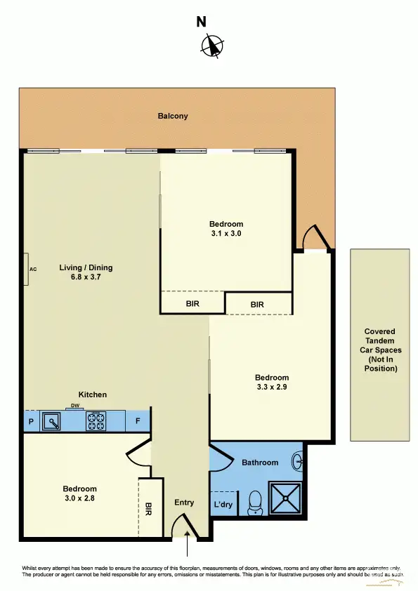 Floorplan of Homely apartment listing, 207/2 Rouse Street, Port Melbourne VIC 3207