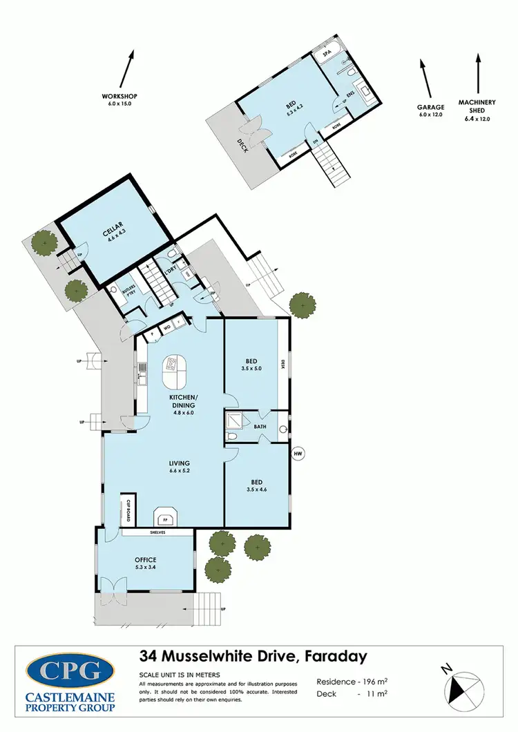 Floorplan of Homely house listing, 34 Musselwhite Drive, Faraday VIC 3451