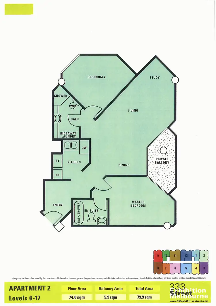 Floorplan of Homely apartment listing, 802/333 Exhibition Street, Melbourne VIC 3000