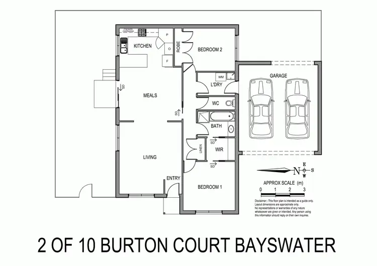 Floorplan of Homely unit listing, 2/10 Burton Court, Bayswater VIC 3153