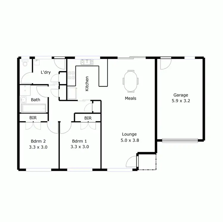 Floorplan of Homely townhouse listing, 12 Form Street, Wendouree VIC 3355