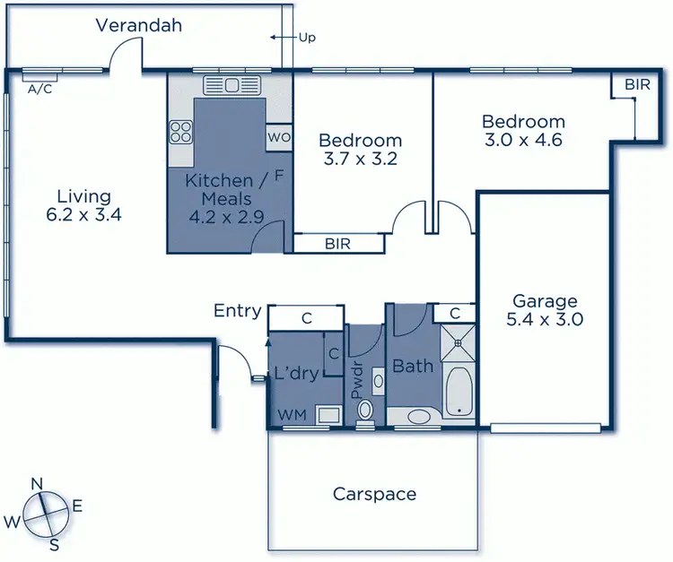 Floorplan of Homely apartment listing, 1/50 Belford Road, Kew East VIC 3102
