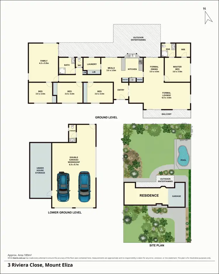 Floorplan of Homely house listing, 3 Riviera Close, Mount Eliza VIC 3930