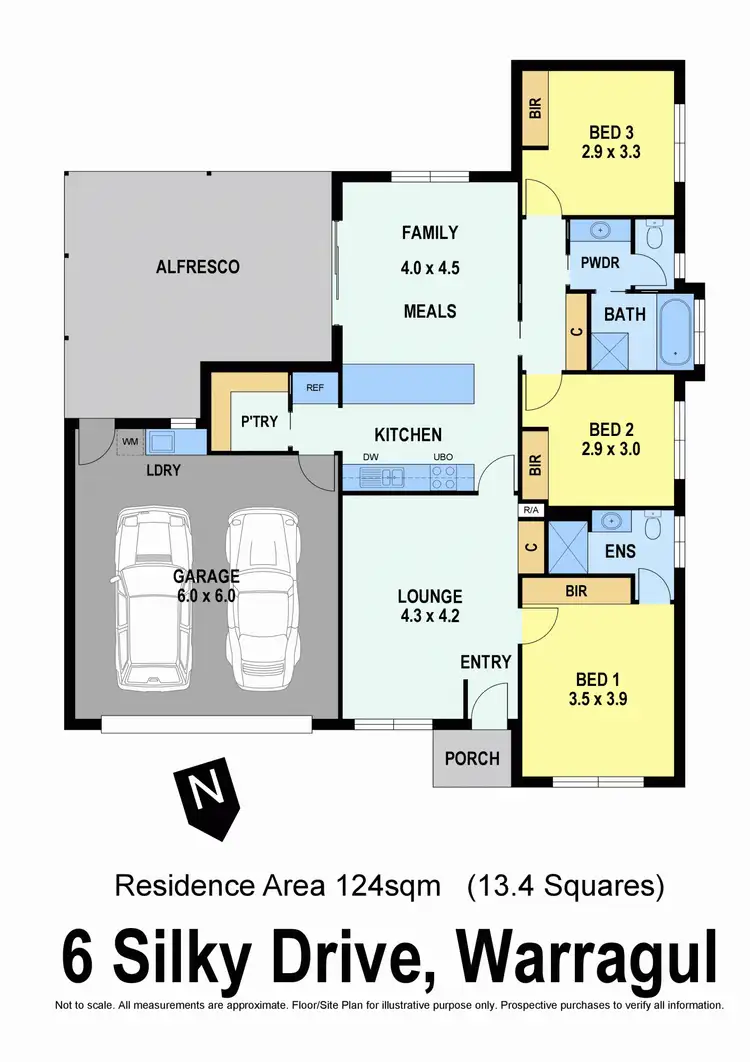 Floorplan of Homely house listing, 6 Silky Drive, Warragul VIC 3820