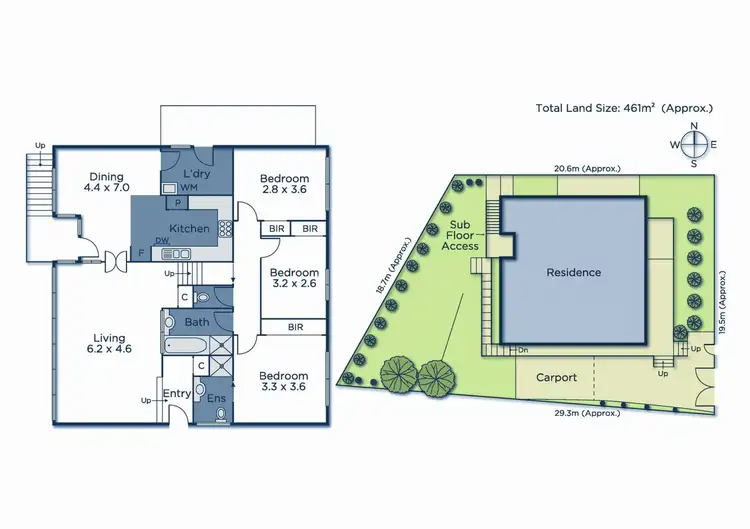 Floorplan of Homely house listing, 6 Dampier Grove, Mitcham VIC 3132