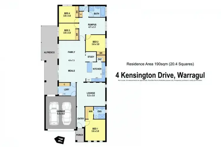 Floorplan of Homely house listing, 4 Kensington Drive, Warragul VIC 3820