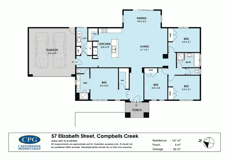 Floorplan of Homely house listing, 57 Elizabeth Street, Campbells Creek VIC 3451