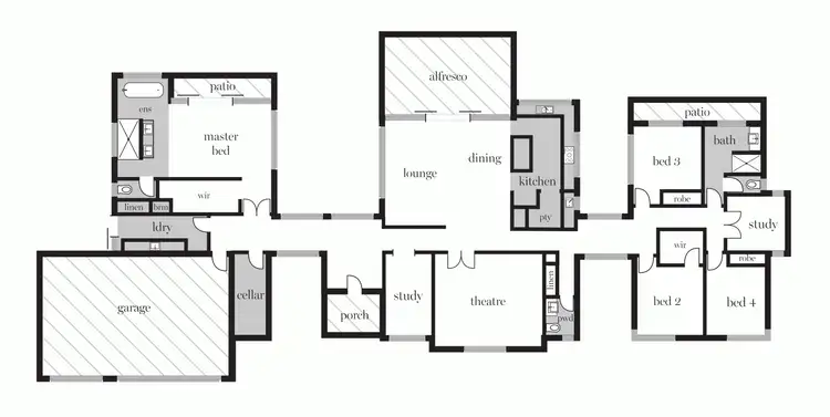 Floorplan of Homely house listing, 411 Buninyong-Mt Mercer Road, Durham Lead VIC 3352