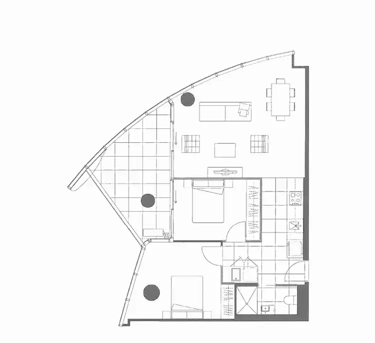 Floorplan of Homely apartment listing, 2304/35 Malcolm Street, South Yarra VIC 3141