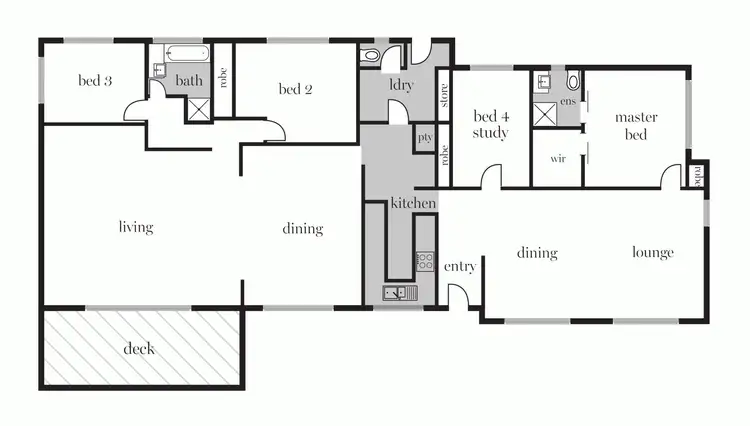 Floorplan of Homely house listing, 305 Lylia Avenue, Mount Clear VIC 3350
