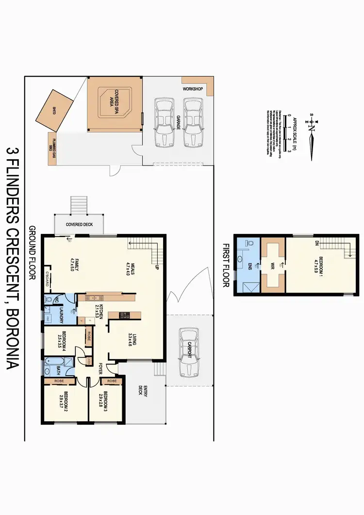 Floorplan of Homely house listing, 3 Flinders Crescent, Boronia VIC 3155