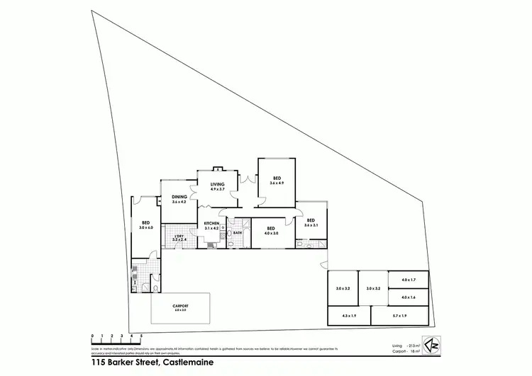 Floorplan of Homely house listing, 115 Barker Street, Castlemaine VIC 3450
