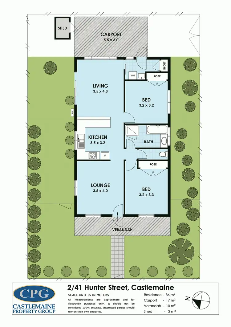 Floorplan of Homely house listing, 2/41 Hunter Street, Castlemaine VIC 3450