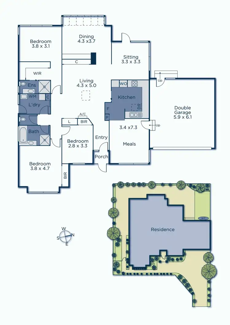 Floorplan of Homely townhouse listing, 2/17 View Street, Mont Albert VIC 3127