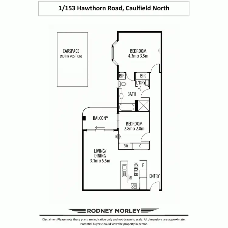 Floorplan of Homely unit listing, 1/153-163 Hawthorn Road, Caulfield North VIC 3161