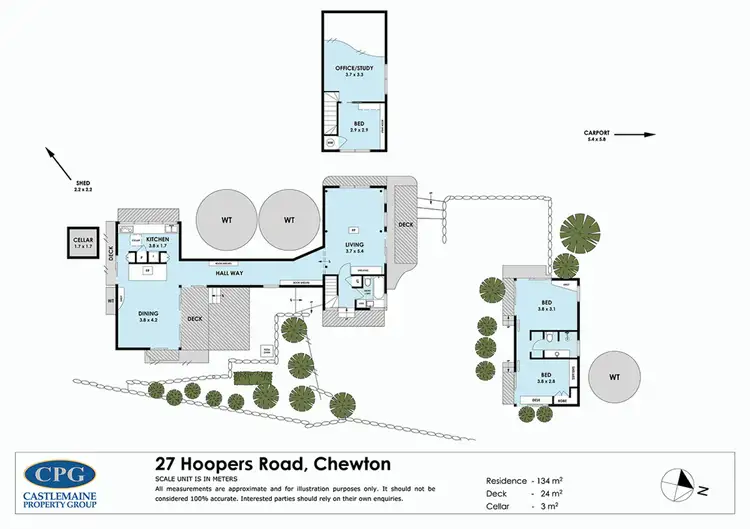 Floorplan of Homely house listing, 27 Hoopers Road, Chewton VIC 3451