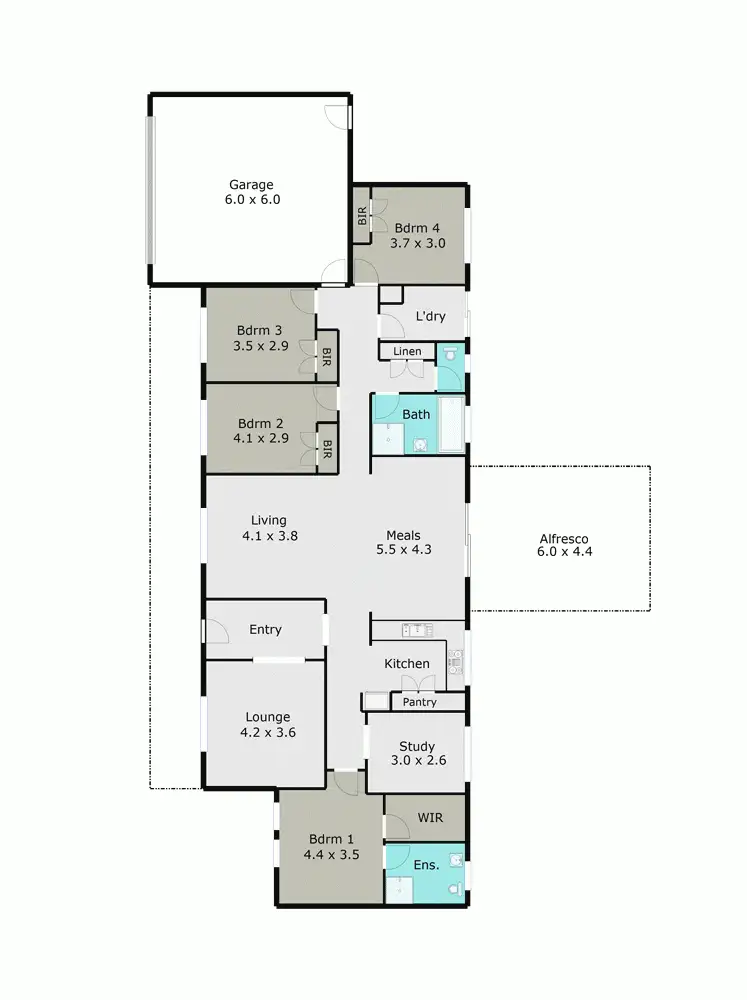 Floorplan of Homely rural property listing, 8 Bothe Place, Haddon VIC 3351
