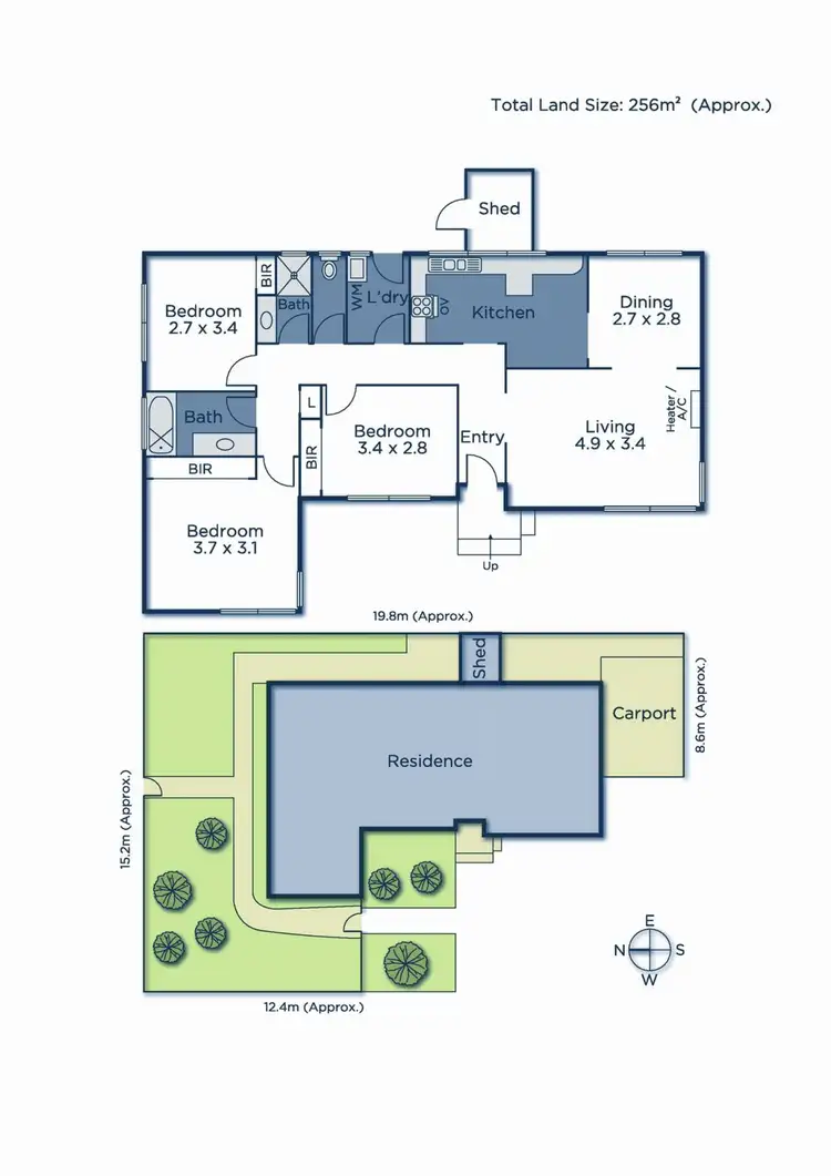 Floorplan of Homely unit listing, 2/87 Churinga Avenue, Mitcham VIC 3132