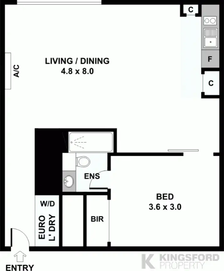 Floorplan of Homely apartment listing, 1005/100 Exhibition Street, Melbourne VIC 3000