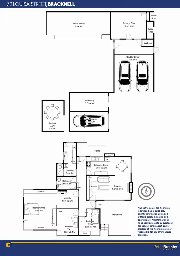 Floorplan of Homely house listing, 72 Louisa Street, Bracknell TAS 7302