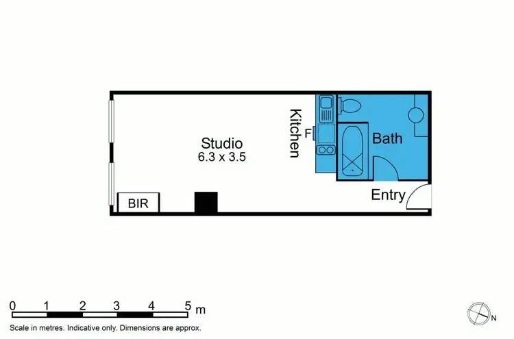 Floorplan of Homely studio listing, 2103/60 Market Street, Melbourne VIC 3000