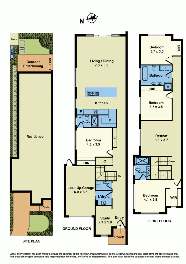Floorplan of Homely townhouse listing, 1&2/114 Seventh Avenue, Altona North VIC 3025
