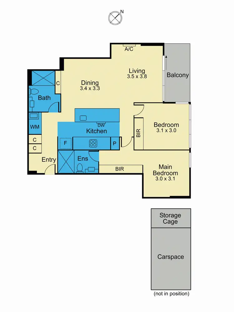 Floorplan of Homely apartment listing, 307/101 Bay Street, Port Melbourne VIC 3207