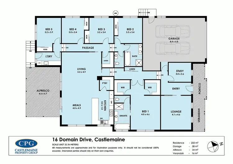 Floorplan of Homely house listing, 16 Domain Drive, Castlemaine VIC 3450