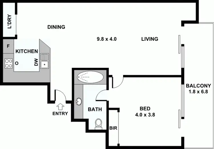 Floorplan of Homely apartment listing, 1801/222 Russell Street, Melbourne VIC 3000