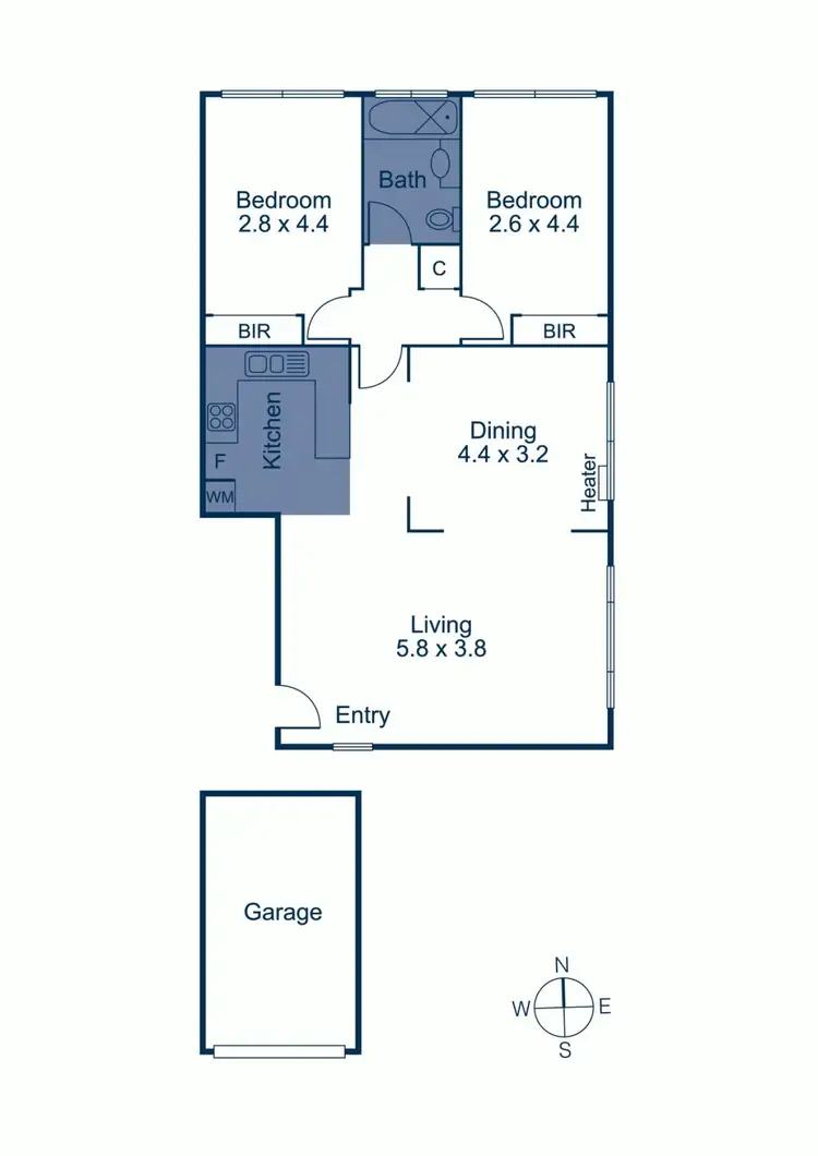 Floorplan of Homely apartment listing, 7/130-132 Milton Parade, Glen Iris VIC 3146