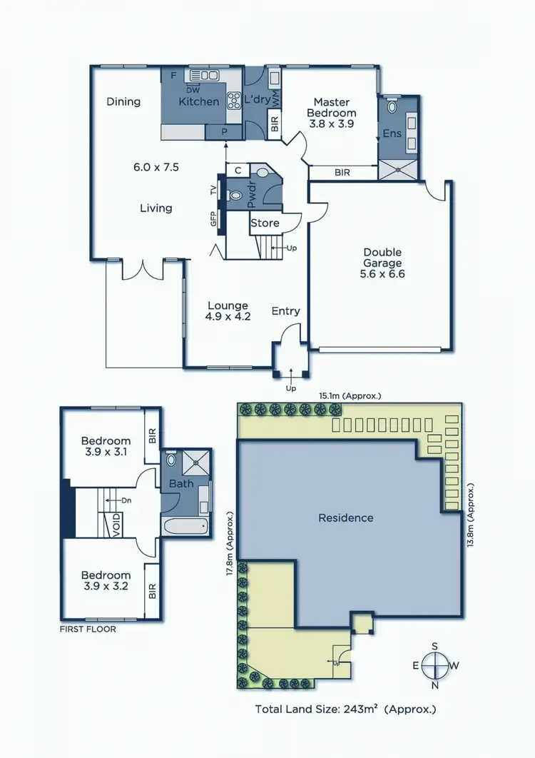 Floorplan of Homely townhouse listing, 2/6 Deane Street, Blackburn North VIC 3130