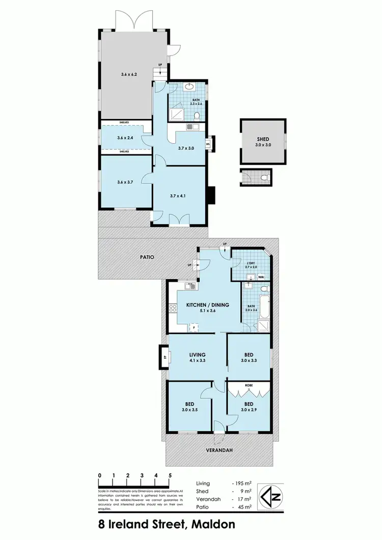 Floorplan of Homely house listing, 8 Ireland Street, Maldon VIC 3463