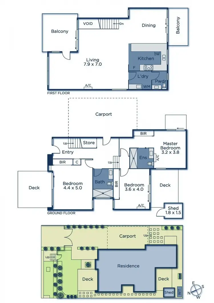 Floorplan of Homely townhouse listing, 2 Wandeen Street, Balwyn North VIC 3104