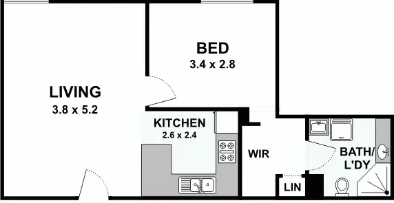 Floorplan of Homely apartment listing, 407/238 Flinders Lane, Melbourne VIC 3000