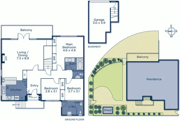 Floorplan of Homely unit listing, 1/322 Belmore Road, Balwyn VIC 3103