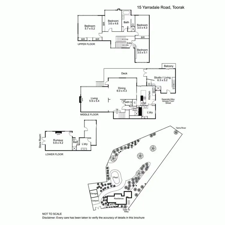 Floorplan of Homely house listing, 15 Yarradale Road, Toorak VIC 3142