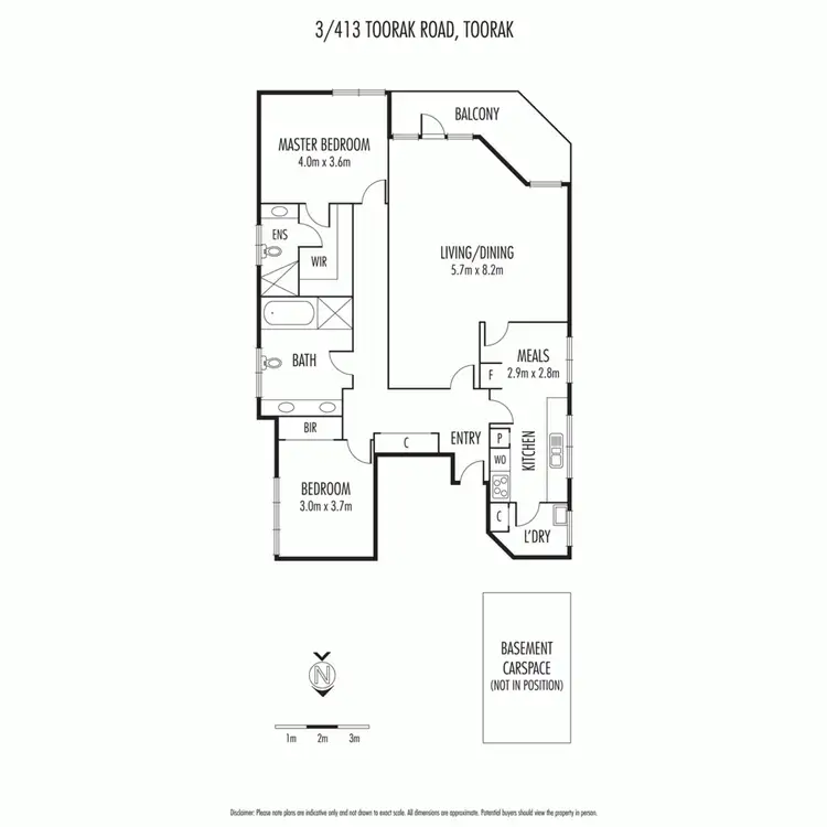 Floorplan of Homely apartment listing, 3/413 Toorak Road, Toorak VIC 3142