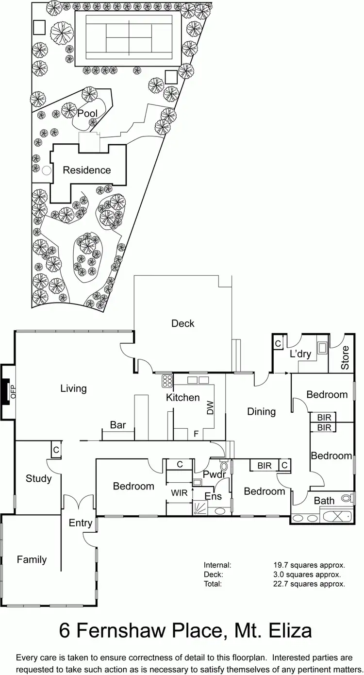 Floorplan of Homely house listing, 6 Fernshaw Place, Mount Eliza VIC 3930