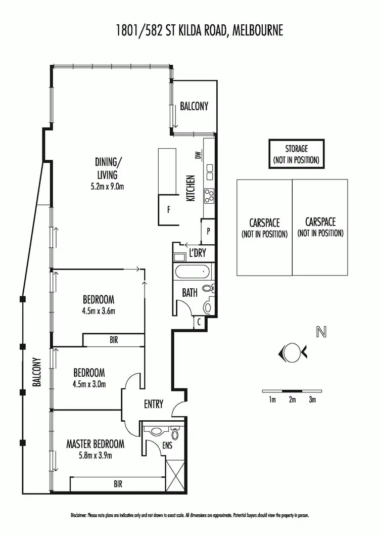 Floorplan of Homely apartment listing, 1801/582 St Kilda Road, Melbourne VIC 3004